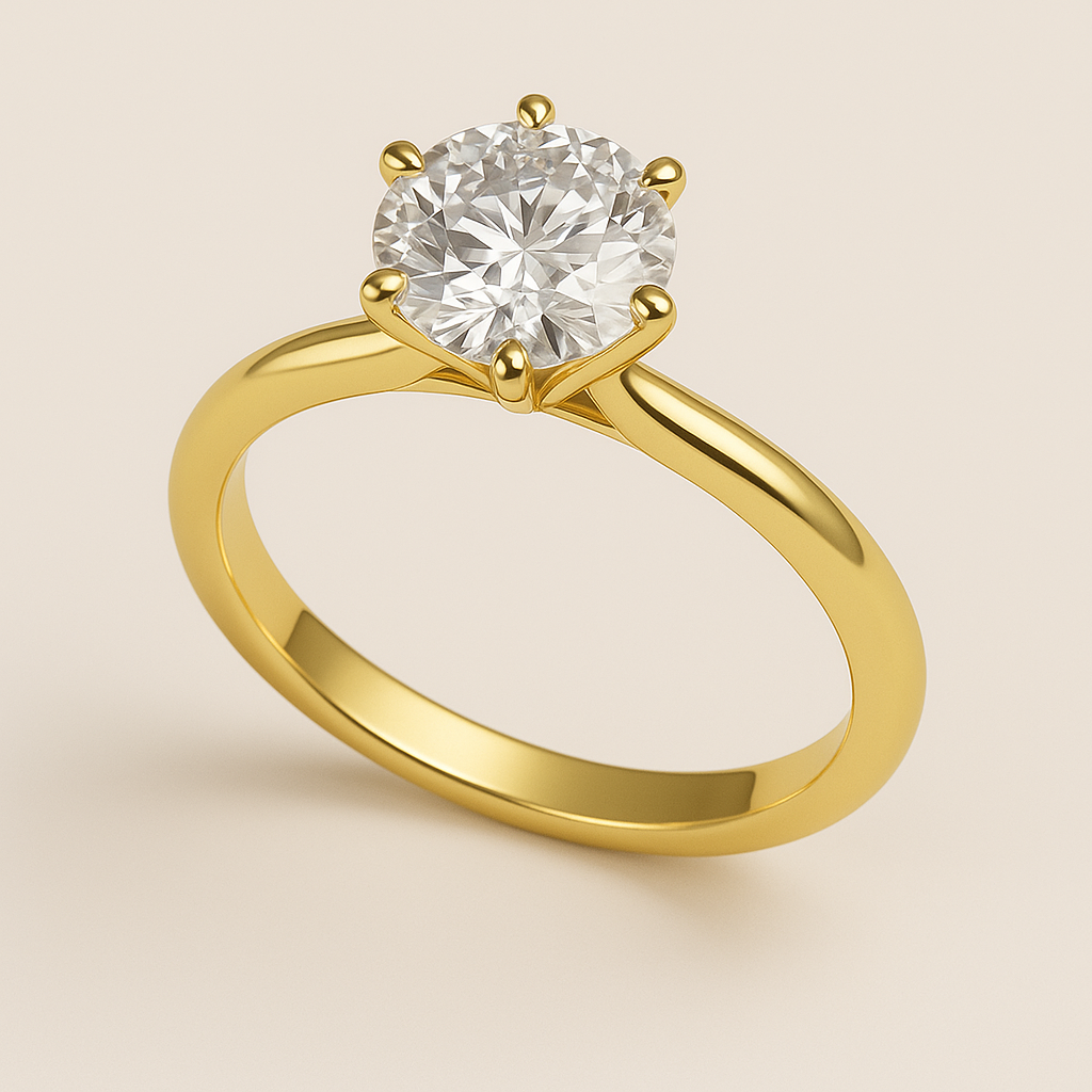 Round Solitaire Engagement Ring
