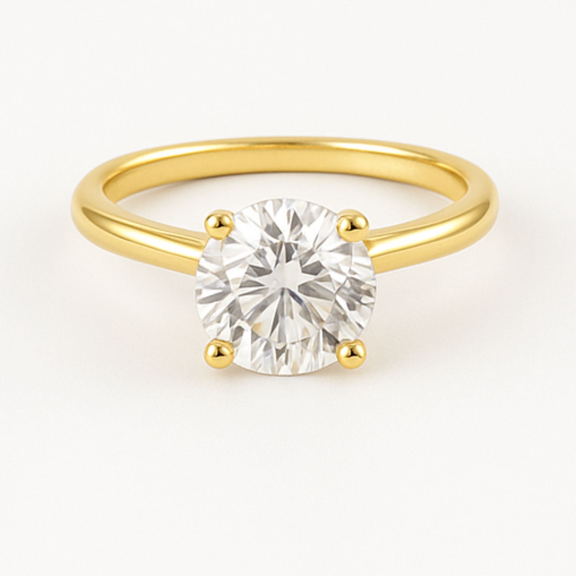 Solitaire Round Engagement Ring – 2.00ct