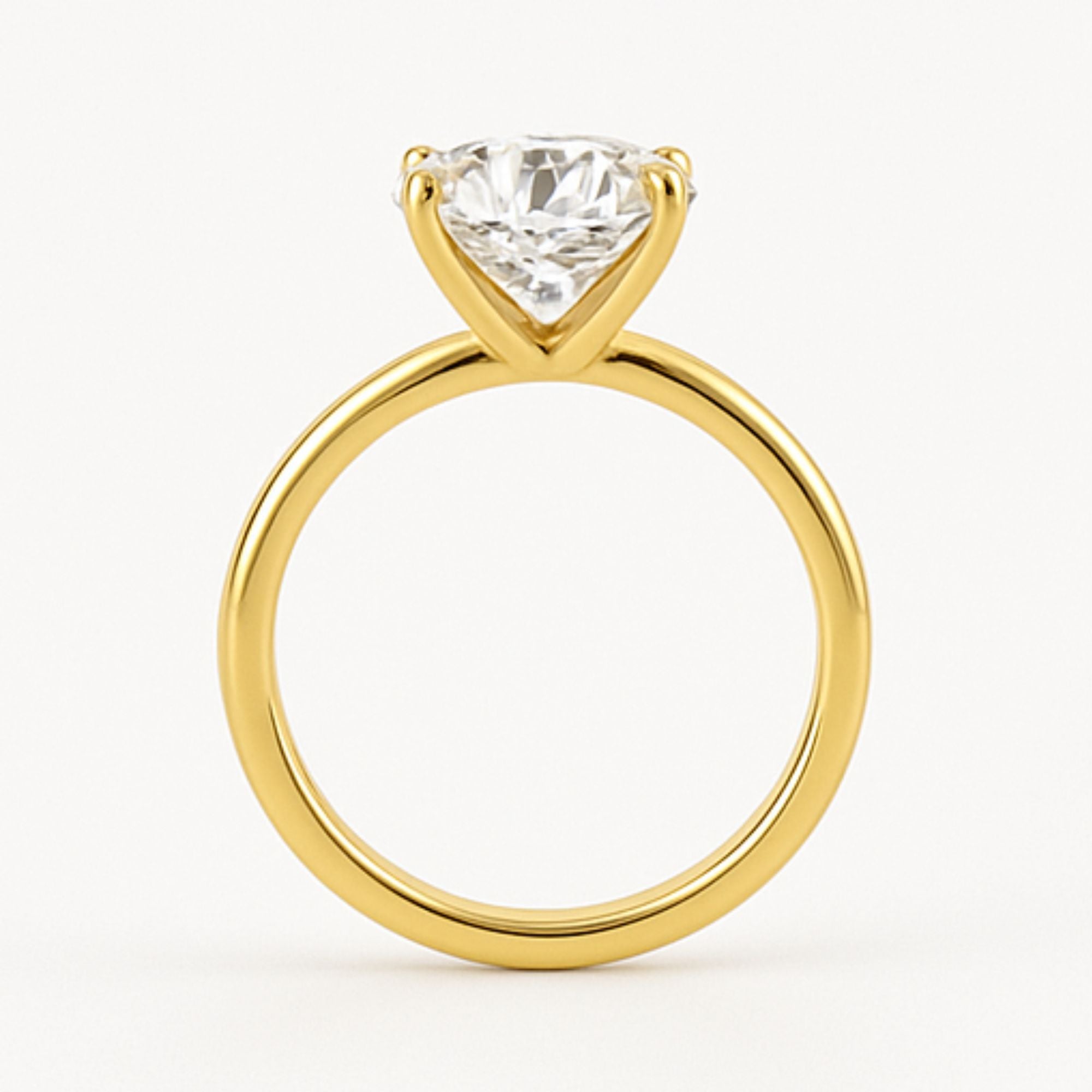 Solitaire Round Engagement Ring – 2.00ct
