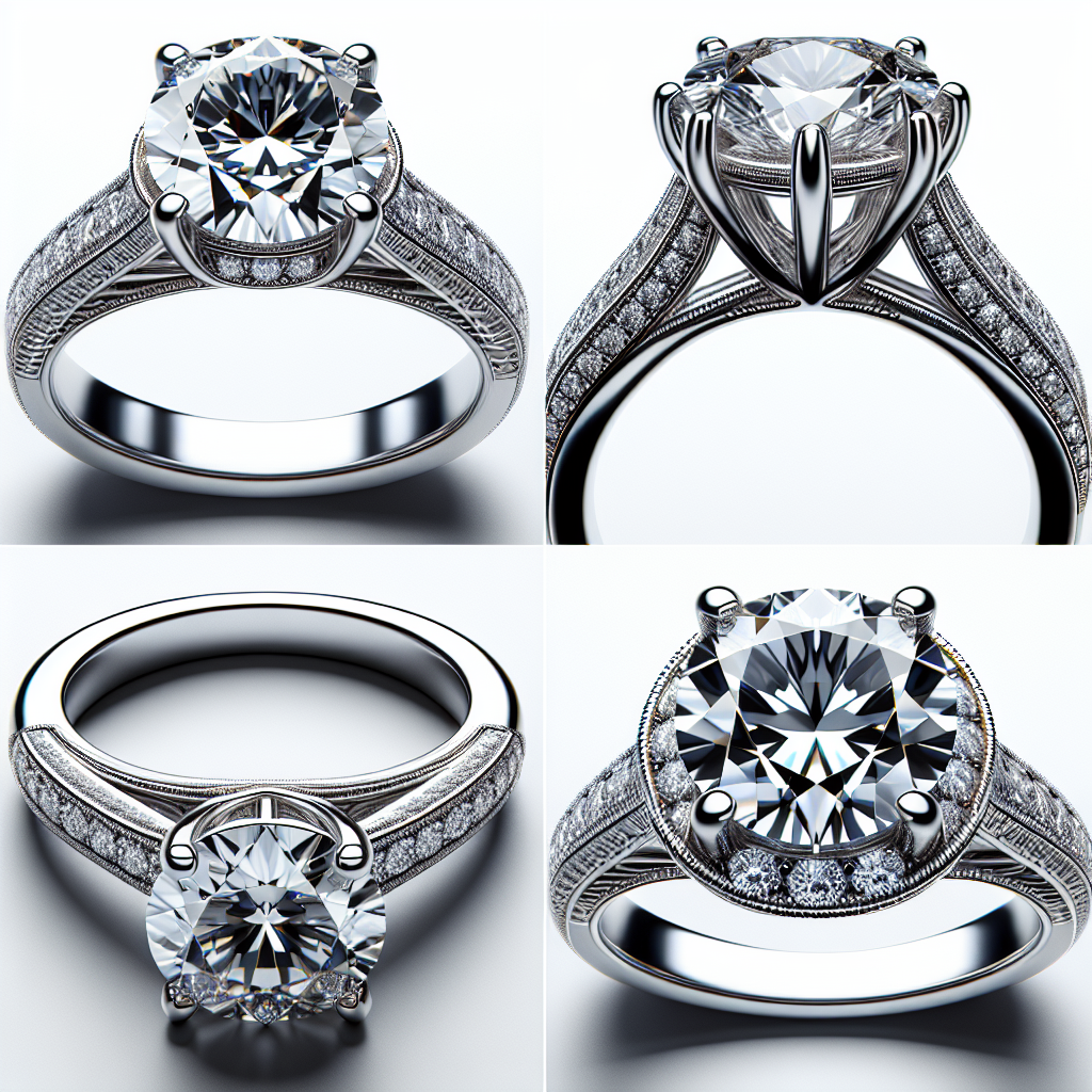 4-carat Round Solitaire Ring in 14K White Gold - Custom Design