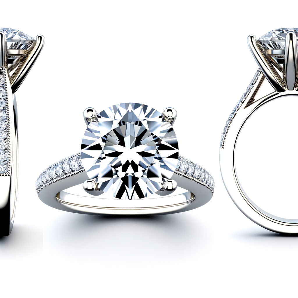 1-carat Round Solitaire Ring in 14K White Gold - Custom Design