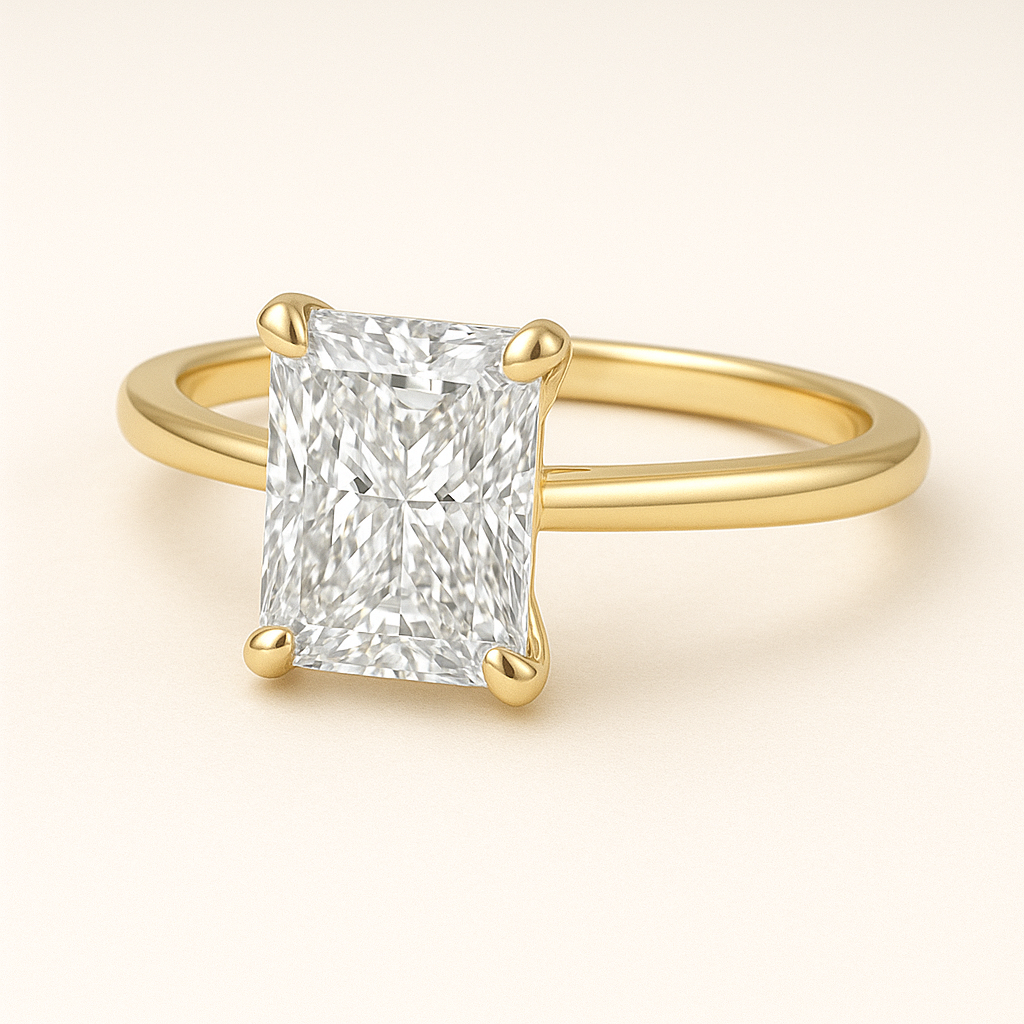 Solitaire Radiant Engagement Ring – 2.00ct