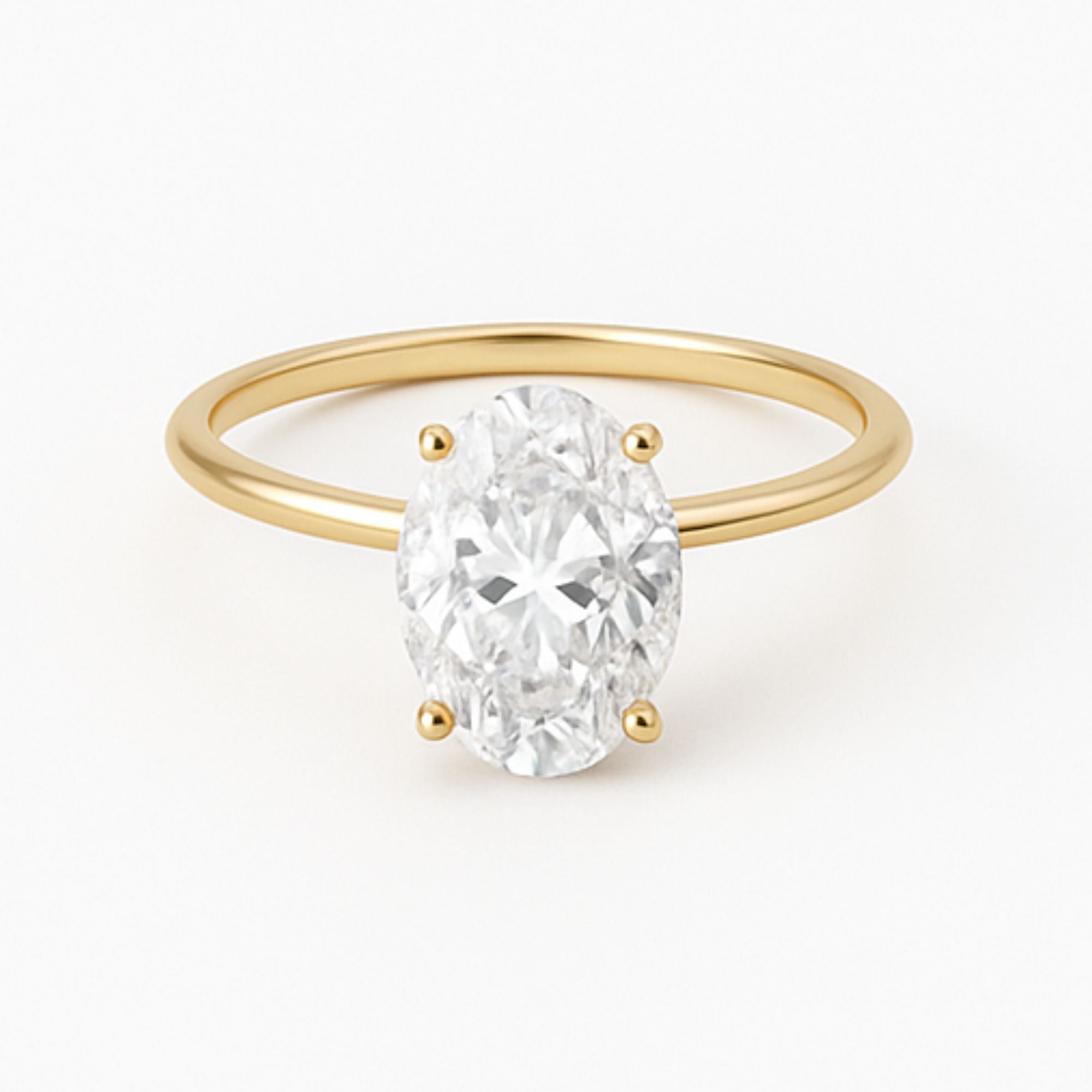 Solitaire Oval Engagement Ring – 2.00ct